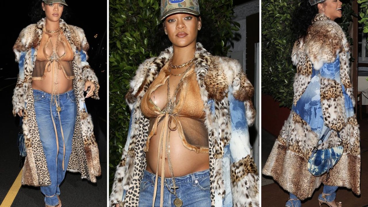 Rihanna'dan göbeği açık pozlar