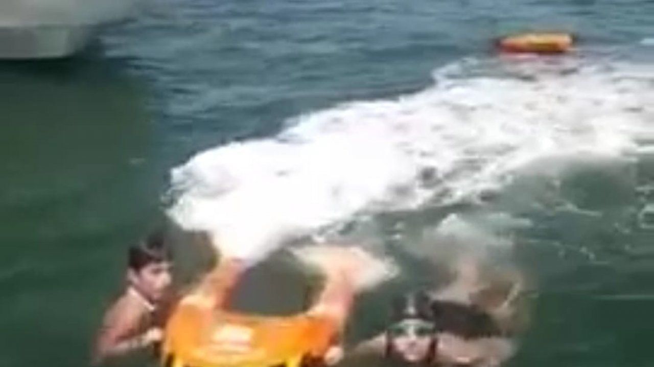 Polis, Van Gölü’nde yüzemeyen 7 kişiyi kurtardı